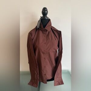 PrettyLittleThing Button Down Shirt - Chocolate- NWT